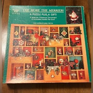 Vintage Springbok The More The Merrier Trinket Shelf 1000 Piece Christmas Puzzle